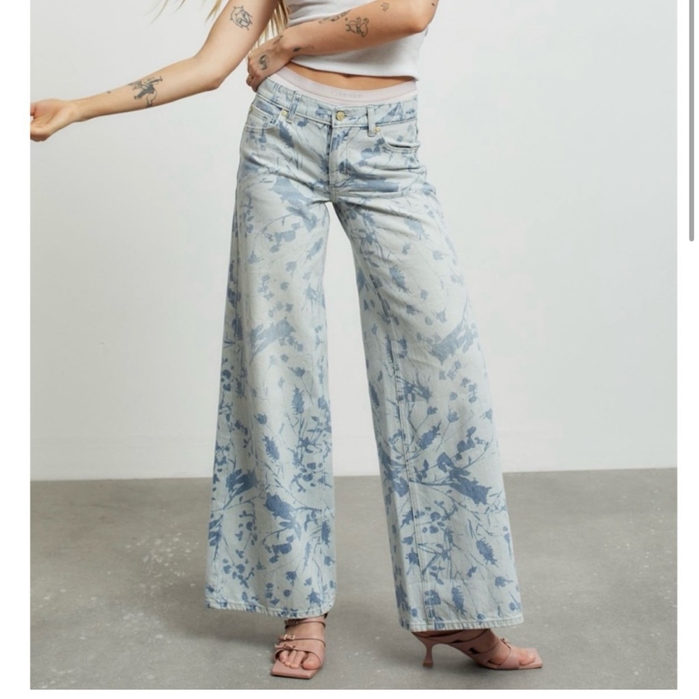 Urban Outfitters BDG floral wide leg Jean